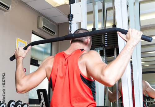 Photo: Muscular man working out Muscular man working out
