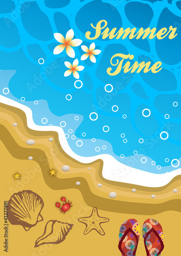 Vector: Vector illustration of Summer Tropical Banner Vector illustration of Summer Tropical Banner