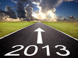 road to the 2013 new year and  sunrise background