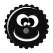Kronkorken Smiley Verrückt crazy