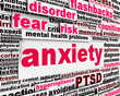 Anxiety disorder symbol  message concept