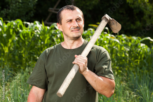 Photo: Farmer after a day of work Farmer after a day of work