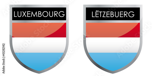 Illustration: Luxembourg flag emblem Luxembourg flag emblem