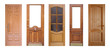 Photo: Set of wooden doors. Isolated over white Set of wooden doors. Isolated over white