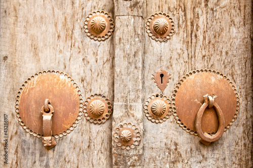 Photo: Male and female antique drawer door handle, Yazd. Iran Male and female antique drawer door handle, Yazd. Iran