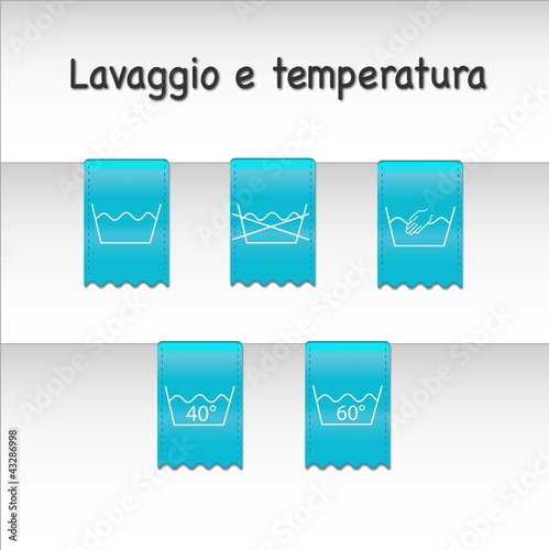 Vector: lavaggio e temperatura_etichette lavaggio e temperatura_etichette