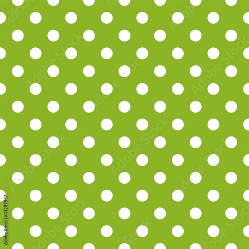 Vector: Seamless vector pattern with polka dots on green background Seamless vector pattern with polka dots on green background