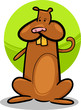 cartoon doodle of cute hamster