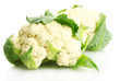 Fresh cauliflowers isolated on white