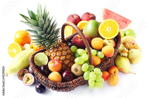 Photo: Variety of Fruits in a Basket Variety of Fruits in a Basket
