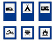 Vektor: Camping Schilder Camping Schilder