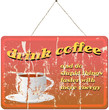 vintage coffee shop sign, vector illustration