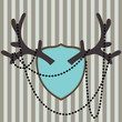 Vintage style vector antler