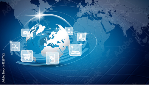 Vector: planète, réseau/connexion/partage planète, réseau/connexion/partage