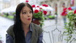 Video: Young beautiful businesswoman eating lunch in the city Young beautiful businesswoman eating lunch in the city