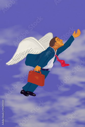 Illustration: Professional Flying High With Wings Professional Flying High With Wings