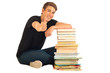 Junger Mann liest 31.07.12