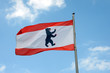 Landesflagge von Berlin, Flagge, Fahne, Berliner Bär, Berlin