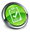 Vector: Checklist icon 3D green button Checklist icon 3D green button