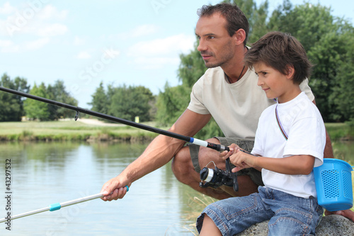 Photo: Father and son fishing Father and son fishing