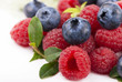 Background of assorted fresh berries close up