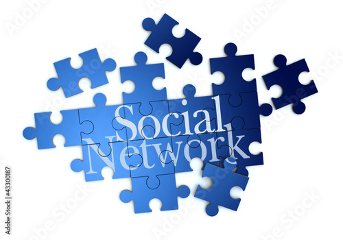 Illustration: Social network puzzle Social network puzzle
