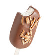 chocolate and vanilla ice cream covered with chocolate
