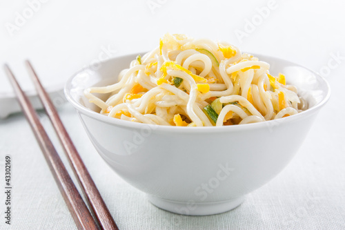 Photo: Chinese noodles sauteed with vegetables Chinese noodles sauteed with vegetables