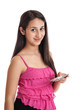 Photo: Teen girl with smart phone Teen girl with smart phone