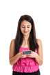 Photo: Teen girl with smart phone Teen girl with smart phone