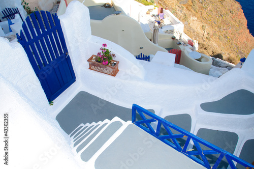 Photo: Traditional greek colours, architectural detail Traditional greek colours, architectural detail