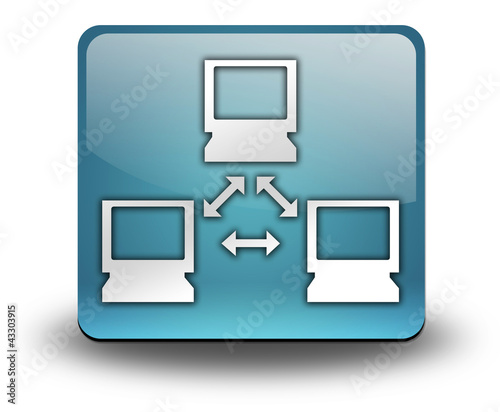 Illustration: Light Blue 3D Effect Icon "Network" Light Blue 3D Effect Icon "Network"