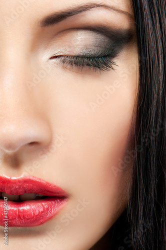 Photo: make-up face with closed eyes make-up face with closed eyes