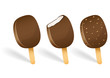 Vektor: Set of tasty ice cream isolated on white background Set of tasty ice cream isolated on white background