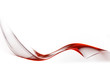 Elegant red fractal wave on white background