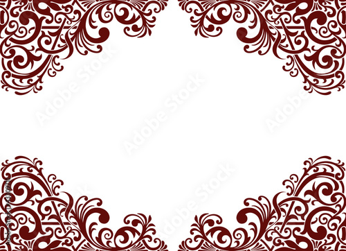Vector: Vector vintage pattern border frame card background Vector vintage pattern border frame card background