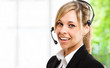 SMiling secretary at work