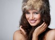 Portrait of beautiful girl with the winter hat on