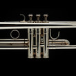 Shiny trumpet close up
