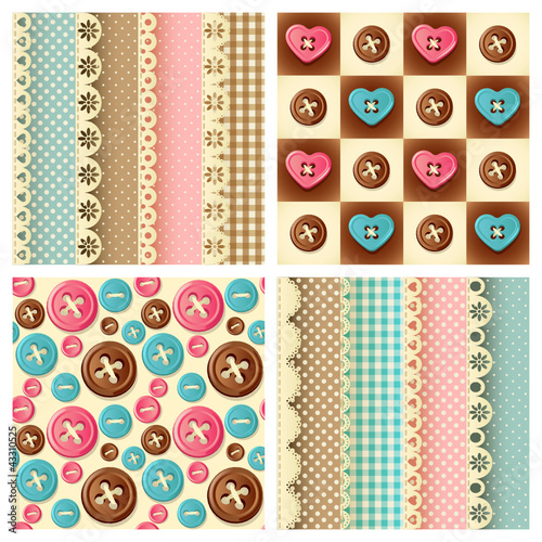 Vektor: craft seamless pattern craft seamless pattern
