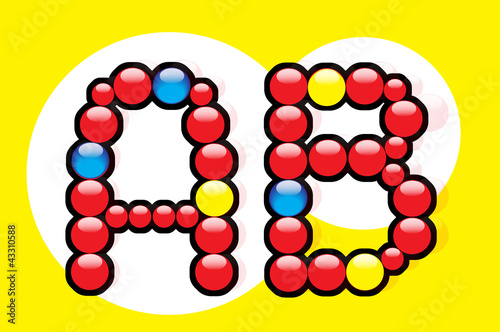 Illustration: illustration of glass letters on background. illustration of glass letters on background.