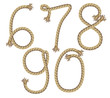 Rope alphabet. vector illustration