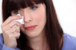 a woman crying