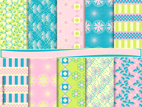 Vector: Abstract vector set of scrapbook paper Abstract vector set of scrapbook paper