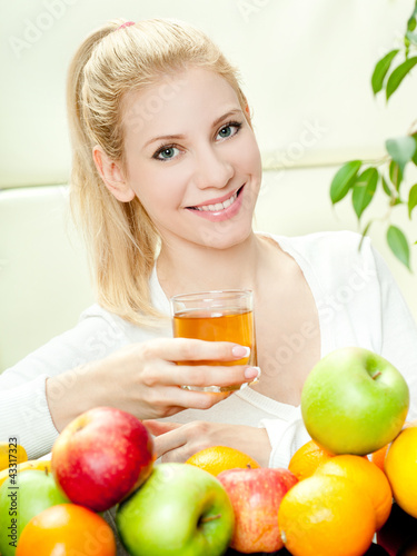 Photo: woman with a fruits woman with a fruits