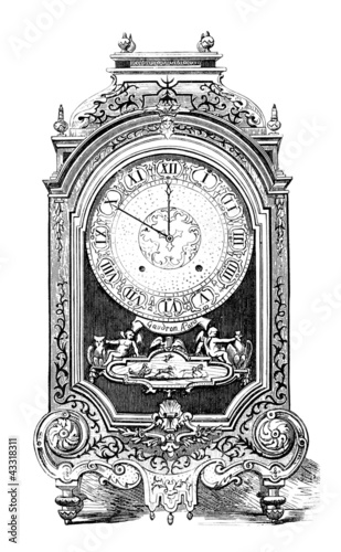Illustration: Ancient Clock - 17th century Ancient Clock - 17th century