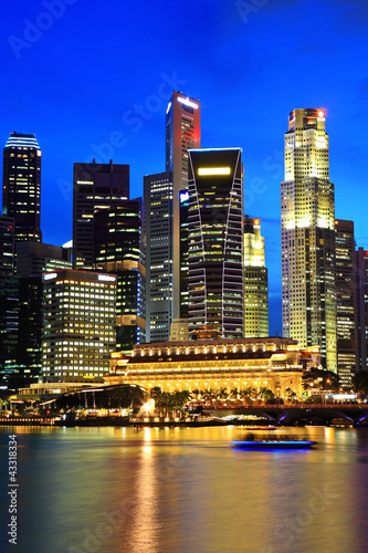 Foto: Singapore city skyline at night Singapore city skyline at night