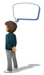 man standing and speaking