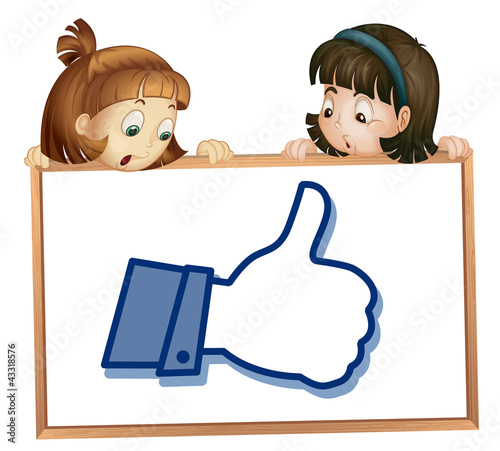 Vector: girls showing thumb picture girls showing thumb picture