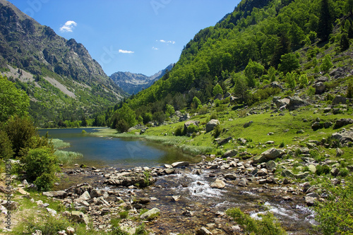 Photo: lake Llebreta in national park Aiguestortes in Catalonia lake Llebreta in national park Aiguestortes in Catalonia